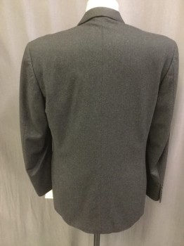CANALI, Charcoal Gray, Cashmere, Solid, Double Breasted, Peaked Lapel, 3 Pockets, Very Nice Heavy Cashmere