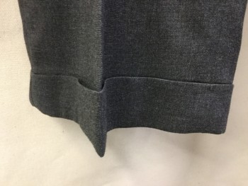 SLATES, Heather Gray, Polyester, Viscose, Heathered, 2 Pleat Front, Zip Front, 4 Pockets, with Cuff Hem