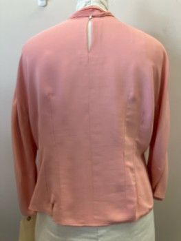 Womens, Shirt, N/L, B: 44, Pink, Solid, CN, L/S, Neck Tie