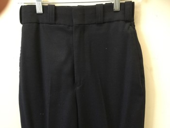 Womens, Police/Fire Pants , FECHHEIMER, Midnight Blue, Wool, Solid, H:36, W:25, I:31, F.F,  Zip Front, 7 Pocket, 4 Crease,