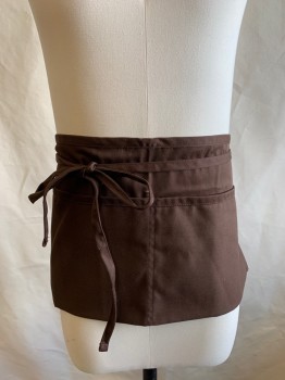UNCOMMON THREAD, Chocolate Brown, Poly/Cotton, Solid, 2 Pockets,