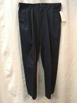 Mens, Casual Pants, IZOD, Navy Blue, Cotton, Solid, 26/26, Navy, Dbl Pleated,