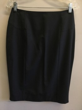 Womens, Suit, Skirt, WE, Charcoal Gray, Synthetic, Stripes - Shadow, W29, Side Hip Seams, Knee Length, Zip Back