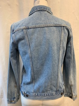 Womens, Jean Jacket, LEVI'S, Denim Blue, Cotton, S, Collar Attached, Single Breasted, Button Front,2 Patch Pocket with Flaps, Long Sleeves