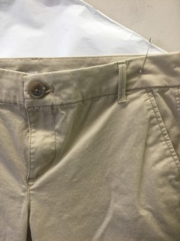 Womens, Pants, OLD NAVY, Khaki Brown, Cotton, Spandex, Solid, Sz.6, Twill, Mid Rise, Boot Cut, Zip Fly, 4 Pockets, Belt Loops