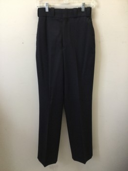 Womens, Police/Fire Pants , HERCULES, Midnight Blue, Wool, Solid, 26, Police, Zip Front, 7 Pocket, 4 Crease,
