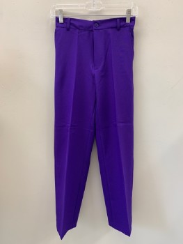 Childrens, Suit Piece 2, GINO GIOVANNI, Purple, Polyester, Solid, 14, F.F, Side Pockets, Elastic Waist Band, Zip Front, Belt Loops,