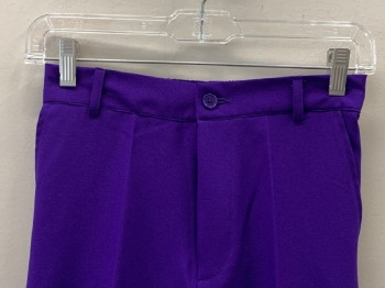 Childrens, Suit Piece 2, GINO GIOVANNI, Purple, Polyester, Solid, 14, F.F, Side Pockets, Elastic Waist Band, Zip Front, Belt Loops,