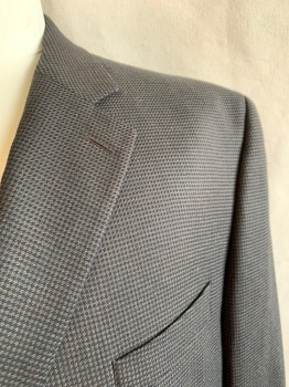 Mens, Sportcoat/Blazer, JACK VICTOR, Black, Brown, Forest Green, Wool, Houndstooth, 50R, Notched Lapel, Single Breasted, Button Front, 2 Buttons, 3 Pockets