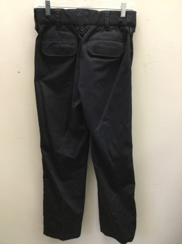 Womens, Police/Fire Pants , TUFF WEAR, Midnight Blue, Polyester, Cotton, Solid, 30, Police, Zip Front, 4 Pocket, 2 Sew-down Crease,