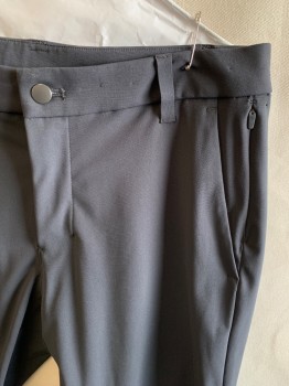 Mens, Casual Pants, LULULEMON, Charcoal Gray, Polyester, Solid, L30, W32, Zip Front, Snap Closure, Side Seam Zipper Pockets, Back Pockets With Snaps, Belt Loops, Stretch