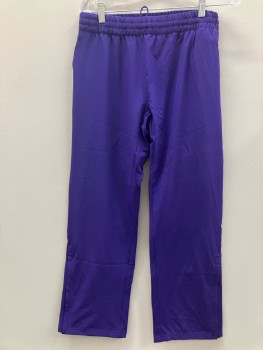 AUGUSTA, Purple, Polyester, Spandex, Solid, Elastic Waist, Drawstring, 2 Pckts, Mesh Lining, Multiple