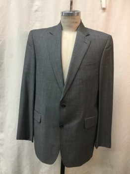 SY DEVORE, Black, White, Wool, Plaid, Jacket - 2 Button Single Breasted, 3 Pockets,