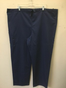 CHEROKEE, Navy Blue, Poly/Cotton, Solid, Drawstring Waist, 1 Back Pocket, 1 Double Cargo Right Pocket