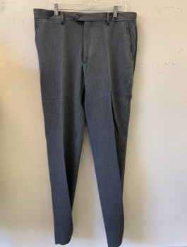 Mens, Suit, Pants, ANTICA SARTORIA CAMP, Gray, Wool, Open, 36, F.F, Slash Pockets,