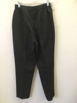 Womens, Slacks, CHRISTY GIRL, Black, Polyester, Cotton, Solid, W:28, High Waisted, Pleated Front