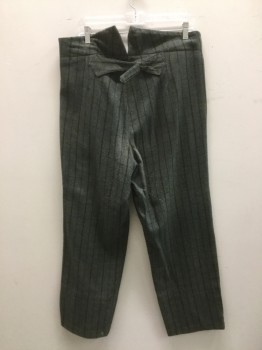 Mto, Slate Blue, Blue, Olive Green, Wool, Grid , Mens 1800s Wool Pants. Dusty Working Class Button Fly, 2 Pockets, Adjustable Waist at Center Back, Wide Leg Pants. Pilly at Bottom