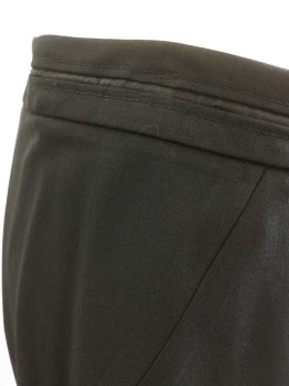 THEORY, Black, Wool, Spandex, Solid, Waist Band with Silky Detail, Double Back Vent, Center Back Zipper,