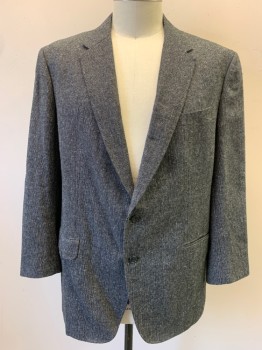Mens, Suit, Jacket, HIGH SOCIETY, Black, Ivory White, Wool, Check - Micro , 42/32, 50R, Single Breasted, 2 Buttons,  Notched Lapel, 3 Pockets,
