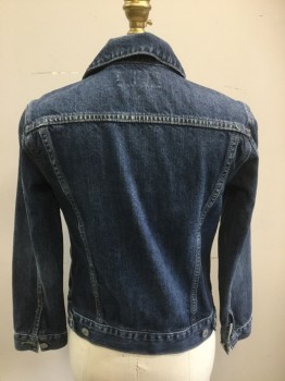 Womens, Jean Jacket, LUCKY BRAND, Blue, Cotton, XS, Classic Cut Denim Jacket, Silver Buttons