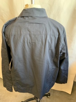 Mens, Casual Jacket, HARRITON, Black, Heather Gray, Polyester, Cotton, Solid, Heathered, 2XL, Collar Attached, Heather Gray Lining, Collar Attached, Zip Front, & Snap Front, Long Sleeves,