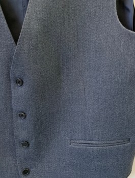 Mens, Suit, Vest, ANTICA SARTORIA CAMP, Gray, Wool, 42, 4 Button, 2 Pocket