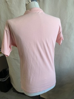 AMERICAN APPAREL, Pink, Cotton, Solid, S/S, C.A., 2 Buttons