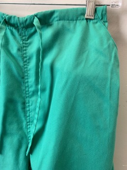 Unisex, Scrub, Pants Unisex, NATURAL UNIFORMS , Ice Green, Polyester, Cotton, Solid, XS, Bright Ice Green Solid, Elastic/ Drawstring Waistband, 4 Pockets