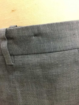 THEORY, Slate Blue, Cotton, Tiny Grid Weave, Flat Front