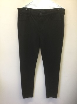 CELEBRITY PINK, Black, Rayon, Nylon, Solid, Jeggings, Stretch Jersey, Skinny Leg, Mid Rise, 2 Back Pockets, Faux/Non Functional Front Pockets, Belt Loops