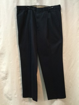 Mens, Casual Pants, DOCKERS, Navy Blue, Cotton, Solid, 36/32, Navy, Dbl Pleated