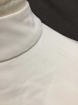 Unisex, Collar Tab, N/L, Cream, Cotton, Seersucker, Nun Guimpe: 1.5"  Round Collar with Velcro Closures in Back