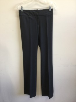 Womens, Suit, Pants, BOSS, Navy Blue, Wool, Lycra, Solid, W 28, 2, Pants - Flat Front. 1 Faux Tiny Pocket at Front