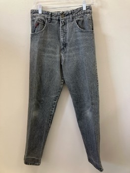 Womens, Jeans, GUESS, W: 28, Gray, Acid Wash, F.F, Zip Front, Belt Loops, 3 Pockets, Back Lace