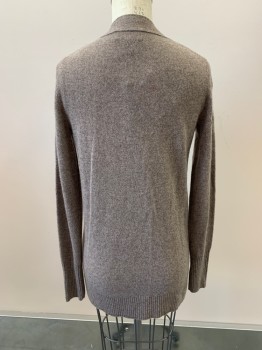 Womens, Cardigan Sweater, BLOOMINGDALE'S, Taupe, Cashmere, XS, V-N, Single Breasted, B.F.
