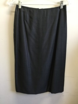 Womens, Suit, Skirt, ZANELLA, Gray, Wool, Novelty Pattern, 2, Pencil Skirt, No Waistband, Back Zip
