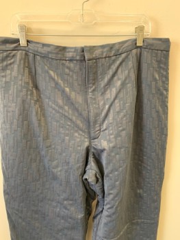 Mens, Sci-Fi/Fantasy Pants, N/L, Gray, Blue-Gray, Cotton, Abstract , 32, 38, Flat Front , No Pockets