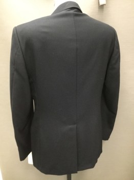GUCCI, Black, Wool, Solid, 3 Buttons,  3 Pockets, Notched Lapel,