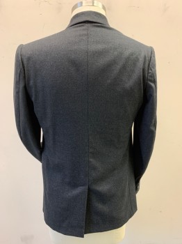 MTO, Charcoal Gray, Wool, Solid, Single Breasted, 4 Back, Fine Wool, 3 Pockets, Notched Lapel, Single Vent, Could Be Used In 1920s