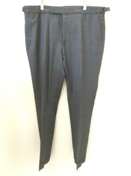 Mens, Suit, Pants, RALPH LAUREN, Gray, Black, Wool, Plaid, 38R, Single Breasted, 2 Buttons, Hand Picked Collar/Lapel, 3 Pockets, Double, See FC024113 - FC024115