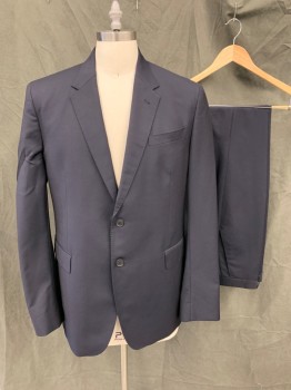 PAUL SMITH, Black, Wool, Mohair, Solid, Single Breasted, Collar Attached, Notched Lapel, 3 Pockets, 2 Buttons,  Hand Picked Collar/Lapel