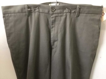 Mens, Casual Pants, DOCKER, Taupe, Cotton, Solid, 33, 38, Flat Front, 4 Pockets, Belt Loops, Zip Front,