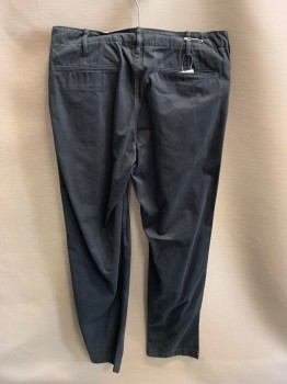 Mens, Casual Pants, UNIQLO, Black, Cotton, 32/34, Side Pockets, Zip Front, F.F