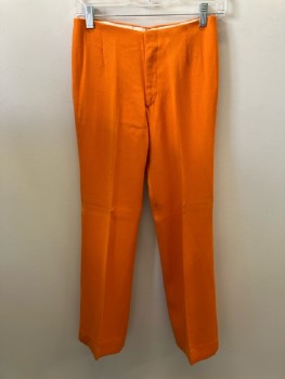 NL, Orange, Polyester, High Waist, No Belt Loops, Darts @ Waist, 2 Back Patch Pckts