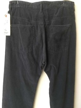 Womens, Pants, THE GREAT, Slate Blue, Cotton, Solid, 27, Corduroy, 4 Pockets, High Rise, Zip Fly, Brass Rivets