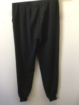 Womens, Casual Pants, JOIE, Black, Rayon, Solid, XS, Elastic Waist, Slit Pockets, Rib Knit Ankles, Womens Jogger Pant
