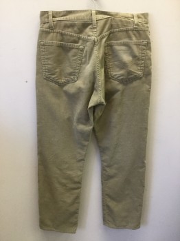 Mens, Casual Pants, LEVI'S, Tan Brown, Cotton, Polyester, Solid, 33/32, Corduroy, Flat Front, Zip Fly, Jean Style 5 Pockets, Belt Loops