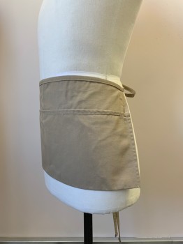 FAME, Khaki Brown, Polyester, Cotton, Solid, 3 Pockets, Back Tie