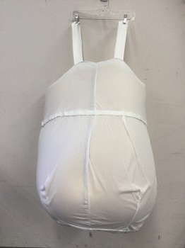 FACEMAKERS, White, Polyester, Foam, Solid, VULTURE:  Padding, Belly Padding, Foam with White Mesh, White Velcro Straps