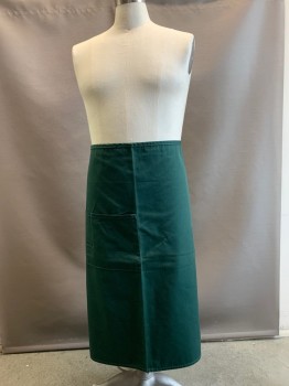 Day Star Apparel, Green, Polyester, Cotton, Solid, 1 Pocket, Ties at Waist